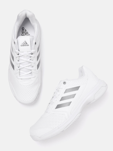 

ADIDAS Men White Woundrous II Perforated Tennis Shoes