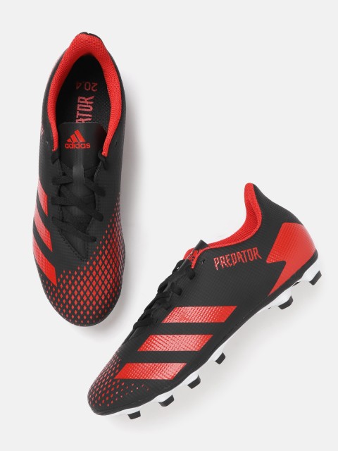 

ADIDAS Men Black & Red Predator 20.4 Fixed Ground Printed Football Shoes