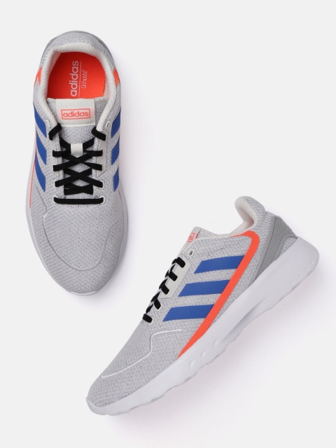 

ADIDAS Men Blue & Off-White NEBZED Woven Design Running Shoes