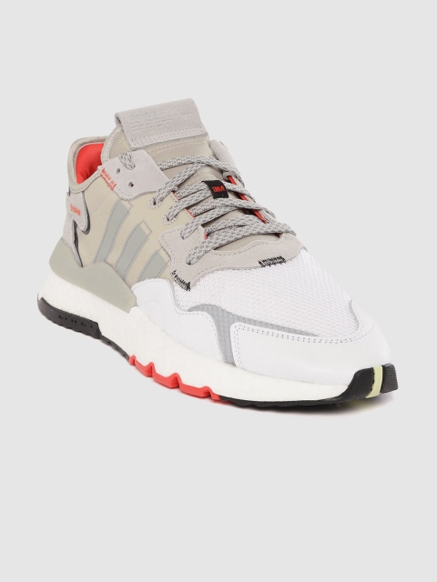 

ADIDAS Originals Men White & Grey Woven Design Nite Jogger Sneakers