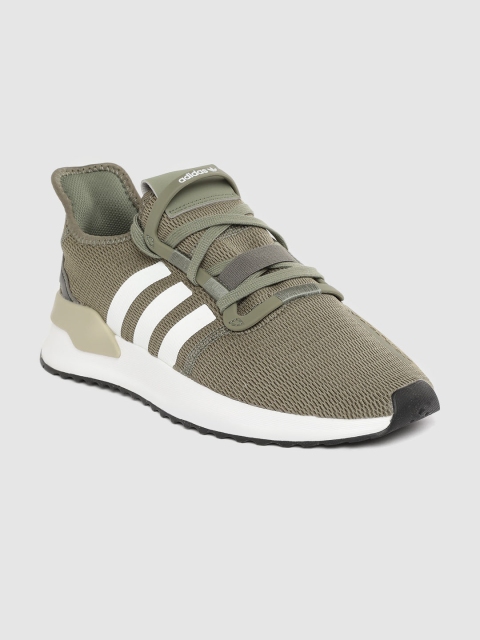 

ADIDAS Originals Men Olive Green Woven Design U_Path Run Sneakers