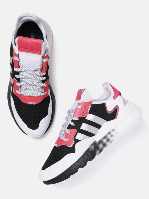 

ADIDAS Originals Men Black & White Nite Jogger Colourblocked Sneakers
