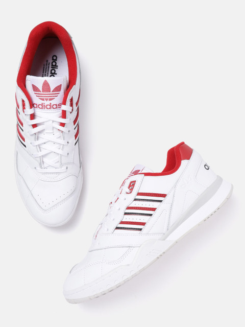 

ADIDAS Originals Men White & Red A.R Leather Trainers