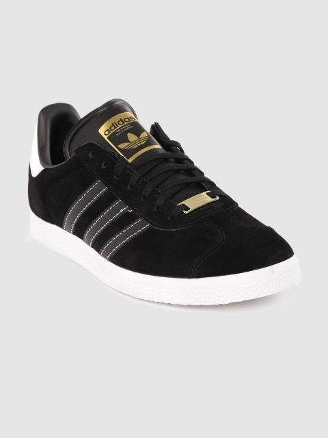 

ADIDAS Originals Men Black Solid Suede Excluding Trims Gazelle Sneakers