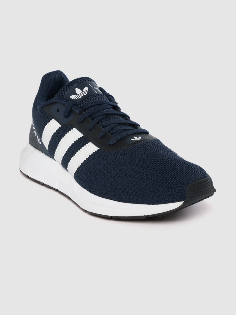

ADIDAS Originals Men Navy Blue Woven Design Swift Run RF Sneakers