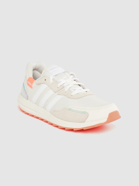 

ADIDAS Women Off-White Solid Retrorun Running Shoes