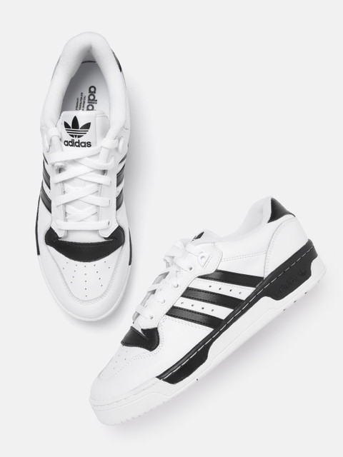 

ADIDAS Originals Men White & Black Rivalry Low Perforated Sneakers