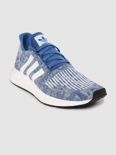 

ADIDAS Originals Men Blue & White Woven Design Swift Run Sneakers