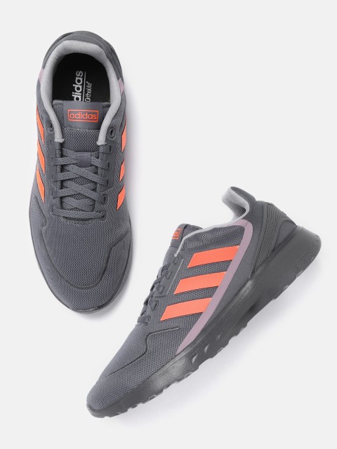 

ADIDAS Men Charcoal Grey & Orange NEBZED Running Shoes