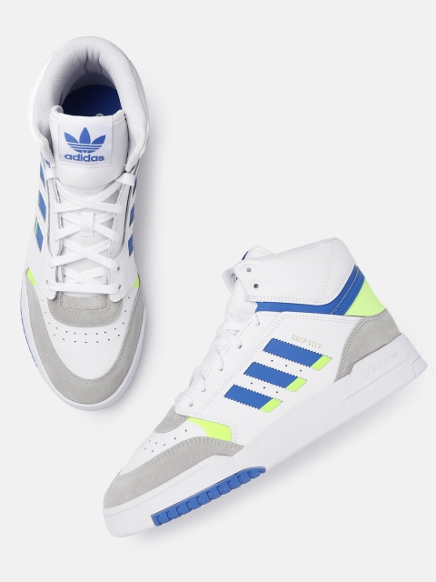 

ADIDAS Originals Men White & Grey Drop Step Mid-Top Sneakers