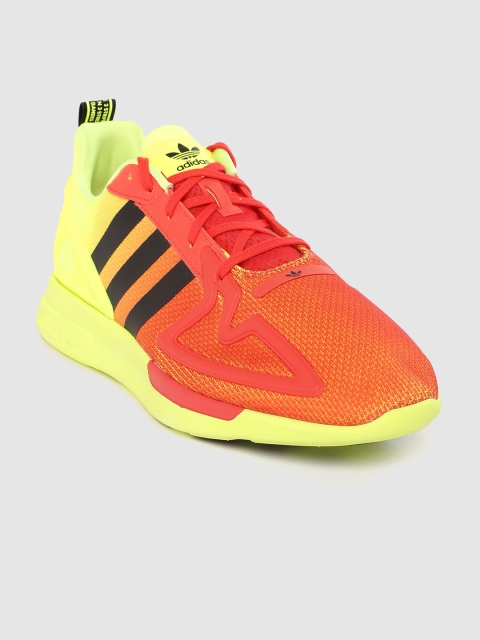 

ADIDAS Originals Men Red Woven Design ZX 2K Flux Sneakers