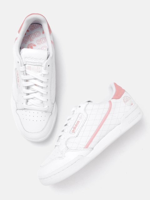 

ADIDAS Originals Women White Leather Continental 80 Quilted Sneakers