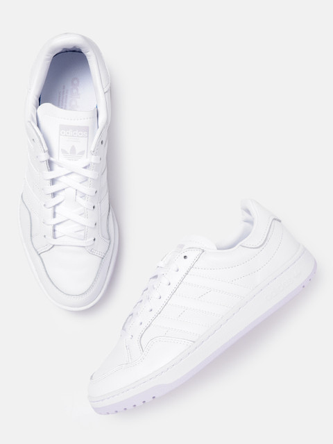 

ADIDAS Originals Women White Team Court Leather Solid Sneakers