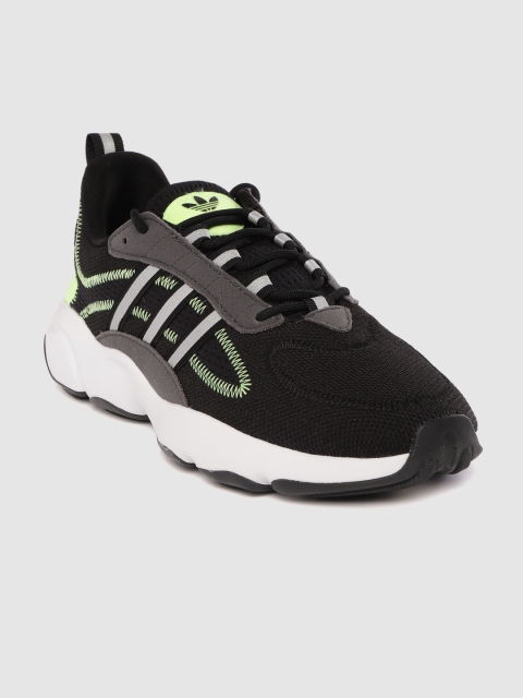 

ADIDAS Originals Men Black Woven Design Haiwee Sneakers