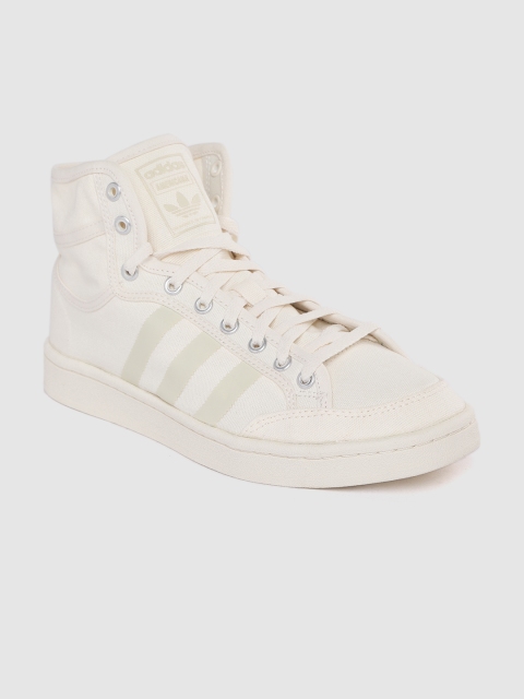 

ADIDAS Originals Men Off-White Solid Mid-Top Americana Decon Sneakers