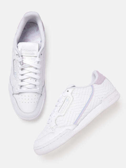 

ADIDAS Originals Women White Leather Continental 80 Quilted Sneakers