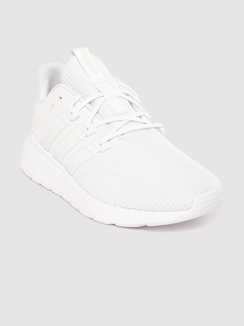 

ADIDAS Men White Woven Design Questar Flow Running Shoes