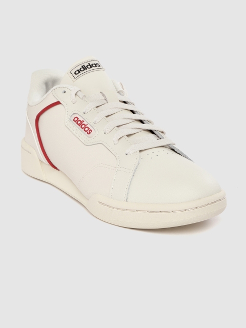 

ADIDAS Men Off-White Textured Roguera Coated Leather Sneakers
