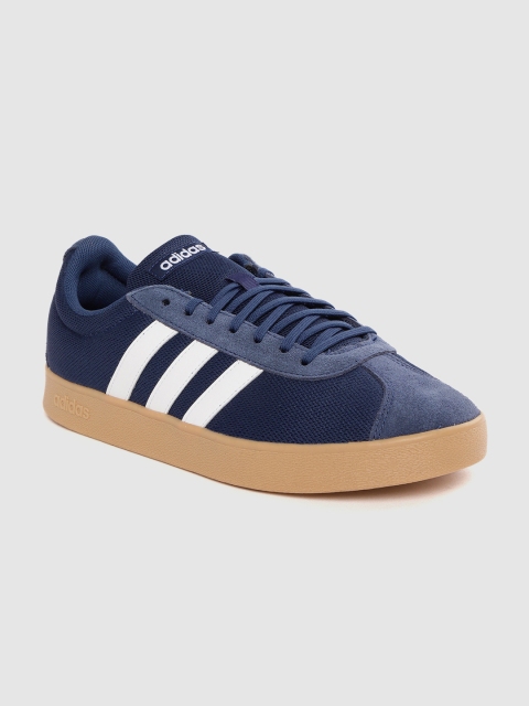 

ADIDAS Men Navy Blue Woven Design VL Court 2.0 Skateboarding Shoes