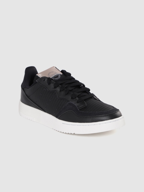 

ADIDAS Originals Women Black Textured Leather Supercourt Sneakers