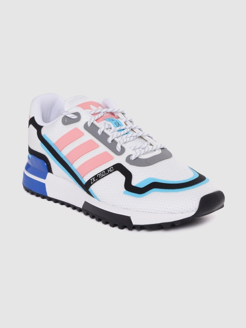 

ADIDAS Originals Men White & Pink ZX 750 HD Colourblocked Sneakers