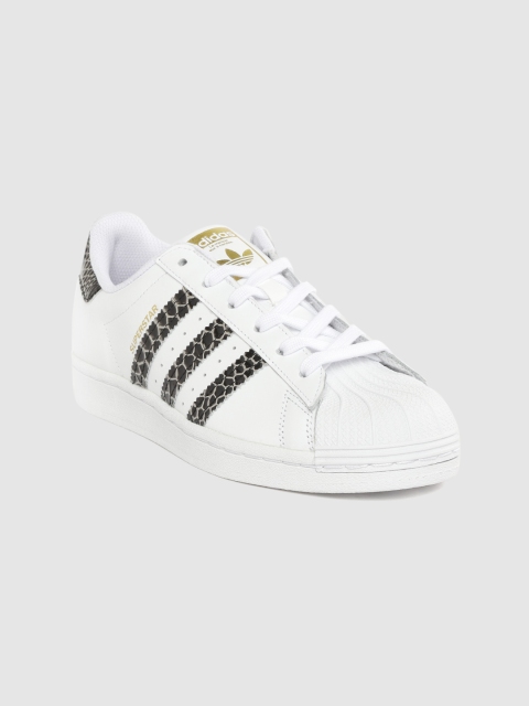 

ADIDAS Originals Women White Printed Detail Leather Superstar Sneakers