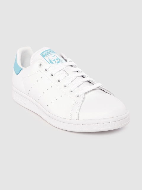 

ADIDAS Originals Men White Leather Stan Smith Sneakers With Perforated Detail