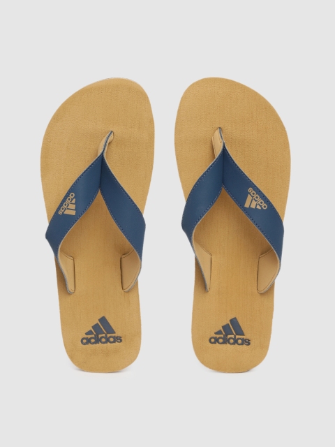 

ADIDAS Men Teal Blue & Camel Brown EEZAY Maxout II MA Thong Flip-Flops