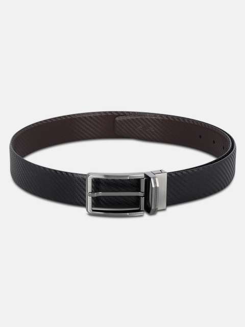 

Park Avenue Men Black & Brown Textured Reversible Leather Belt