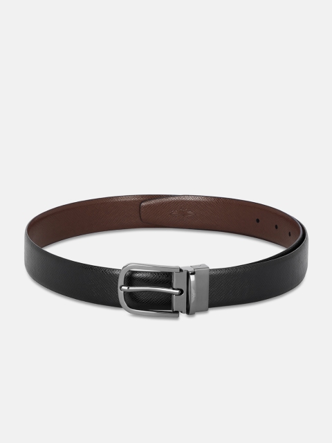 

Park Avenue Men Tan Brown & Black Textured Reversible Leather Belt