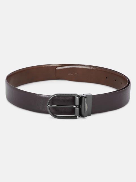 

Park Avenue Men Burgundy Textured Reversible Belt