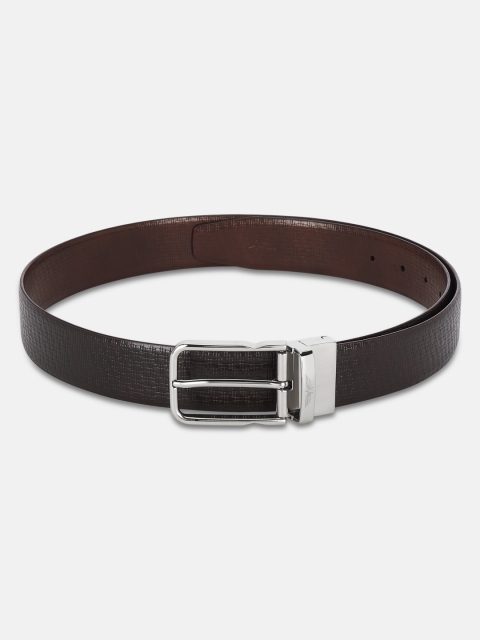 

Park Avenue Men Brown Textured Reversible Leather Belt
