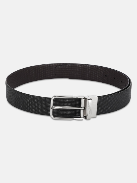 

Park Avenue Men Black Textured Reversible Leather Belt