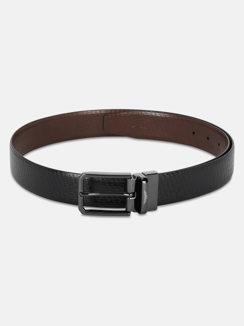 

Park Avenue Men Tan Brown & Black Solid Reversible Leather Belt