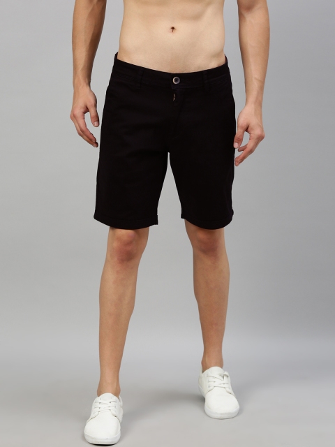

Roadster Men Black Solid Regular Fit Chino Shorts