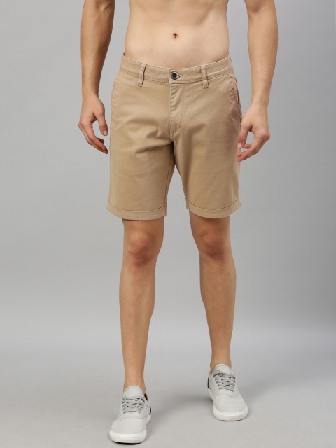 

Roadster Men Khaki Brown Solid Regular Fit Chino Shorts