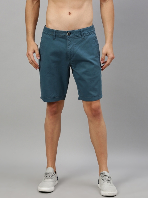 

Roadster Men Teal Blue Solid Regular Fit Chino Shorts