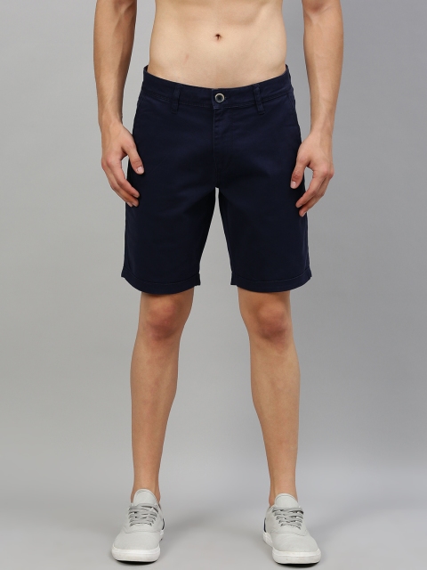 

Roadster Men Navy Blue Solid Regular Fit Chino Shorts