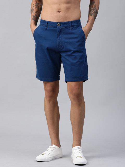

Roadster Men Navy Blue Solid Regular Fit Chino Shorts