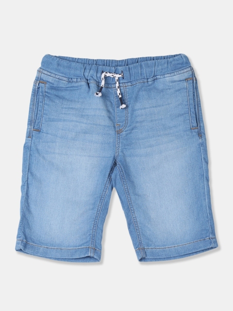 

U.S. Polo Assn. Kids Boys Blue Solid Regular Fit Denim Shorts