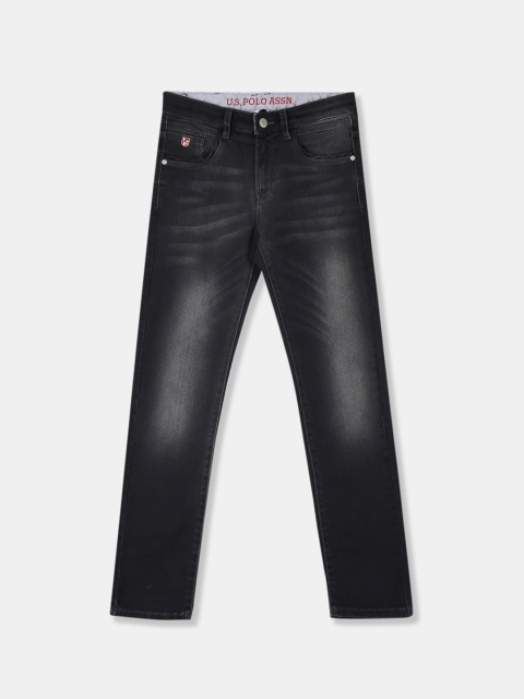 

U.S. Polo Assn. Kids Boys Black Skinny Fit Mid-Rise Clean Look Jeans