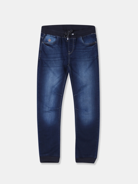 

U.S. Polo Assn. Kids Boys Blue Mid-Rise Clean Look Jogger Jeans