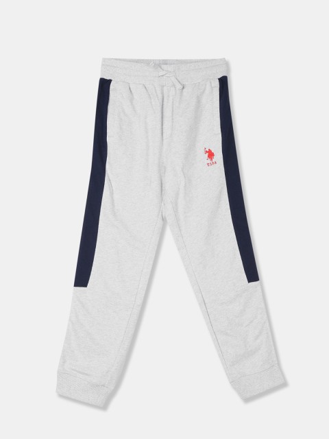 

U.S. Polo Assn. Kids Girls Grey & Black Colourblocked Joggers