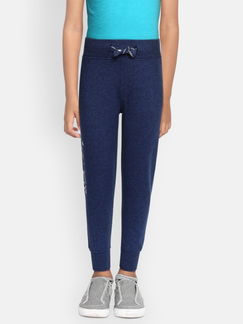 

U.S. Polo Assn. Kids Boys Navy Blue Solid Pure Cotton Joggers