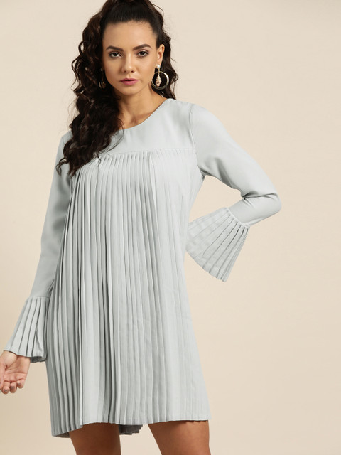 

Moda Rapido Women Grey Solid A-Line Dress