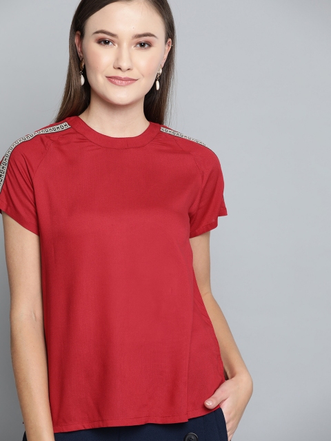 

HERE&NOW Women Red Solid Top