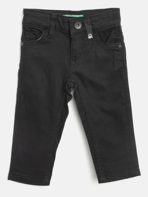 

United Colors of Benetton Boys Black Skinny Fit Mid-Rise Clean Look Stretchable Jeans