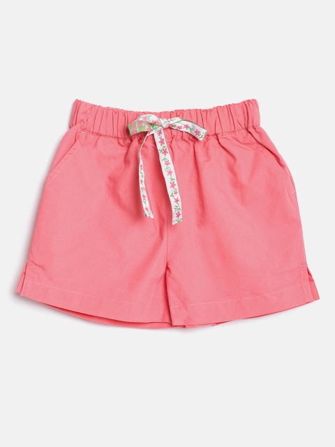 

United Colors of Benetton Girls Pink Solid Shorts
