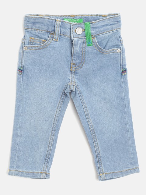 

United Colors of Benetton Boys Blue Skinny Fit Mid-Rise Clean Look Stretchable Jeans