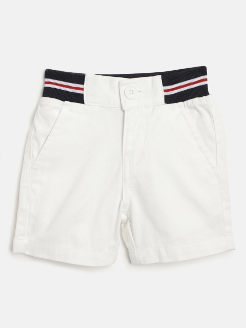 

United Colors of Benetton Boys White Solid Regular Fit Shorts